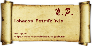 Moharos Petrónia névjegykártya